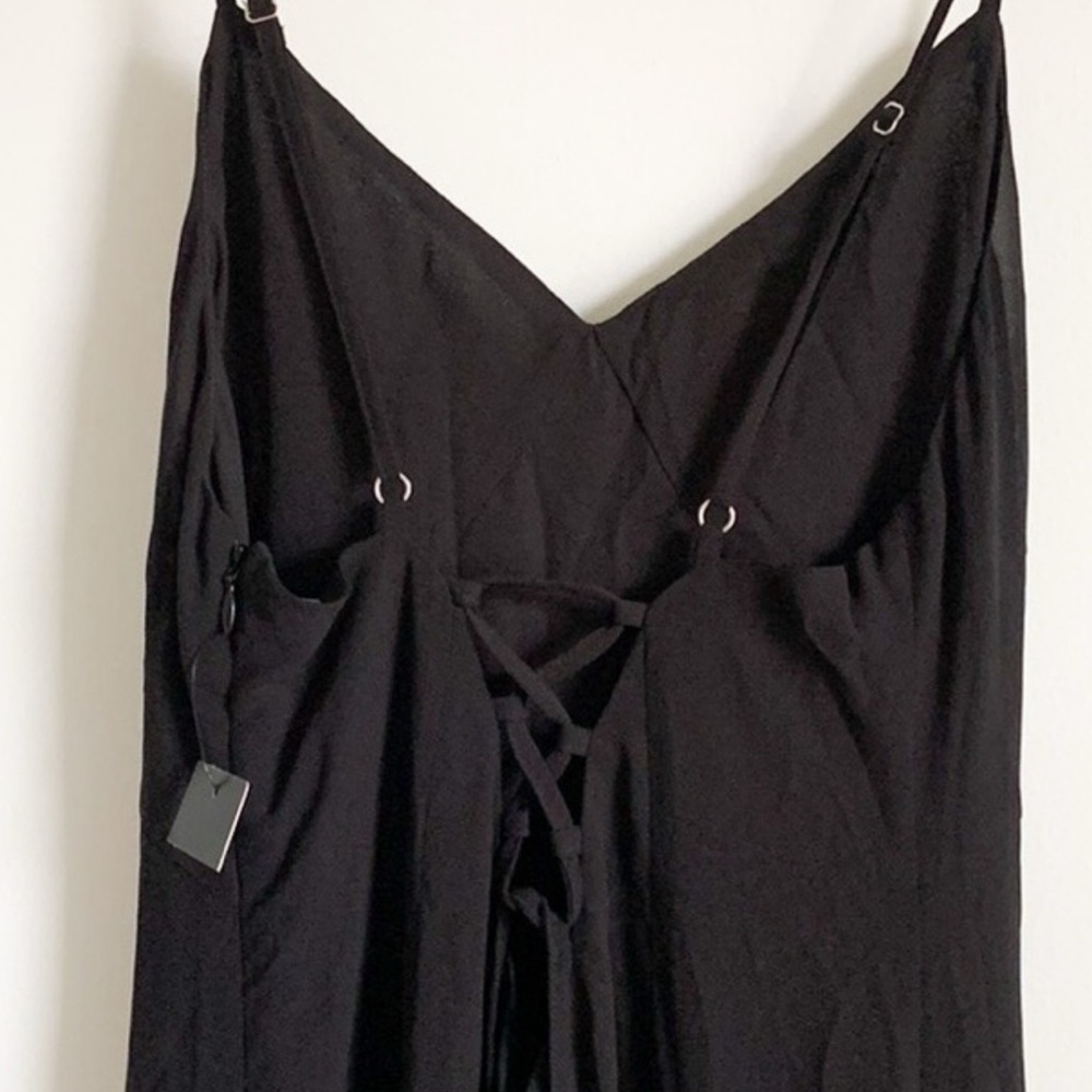 Lulu’s Black Chiffon Maxi Dress Small